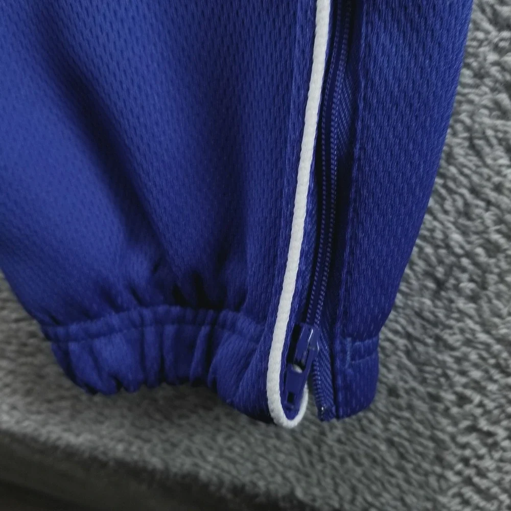 VTG Nike‎ Pants Mens L Blue Basketball Ankle Zip Track Drawstring Pockets Gym